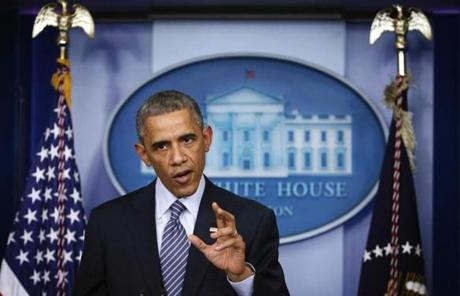 President Obama spoke about the grand jury's decision late Monday.
