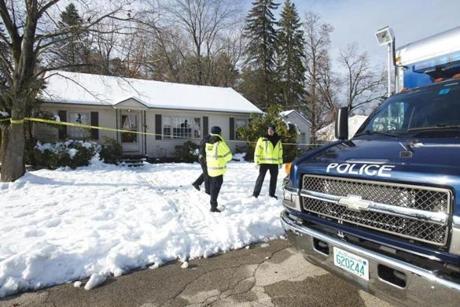 Officers were at 1 Hutchinson St., in Nashua, N.H., Saturday where a man was found dead from an apparent self-inflicted gunshot wound.
