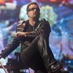 U2 singer Bono performed at the Glastonbury Music Festival.