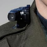 Las Vegas police Sgt. Peter Ferranti modeled a body camera.