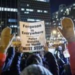 Protesters demonstrated in Foley Square in New York Thursday over the Eric Garner grand jury decision.