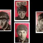 Images of Paul, John, Ringo, and George, circa 1964. 