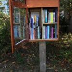 Sharon resident Liv Van Dyke?s Little Free Library was open for patrons on a recent sunny day.