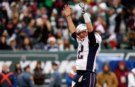 Tom Brady raised his arms after Gray's touchdown.
