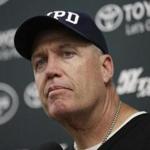 New York Jets head coach Rex Ryan listens to a questions during a news conference following an NFL football game against the Miami Dolphins, Sunday, Dec. 28, 2014, in Miami Gardens, Fla. The Jets won 37-24. (AP Photo/Lynne Sladky) 