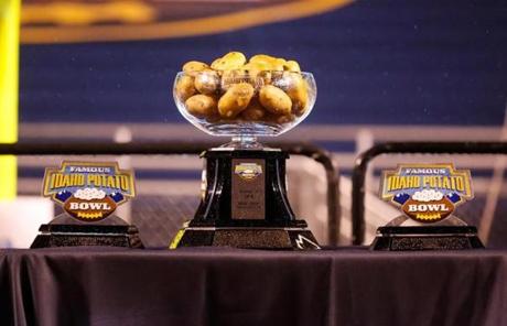 Trophies at the Famous Idaho Potato Bowl in Boise.
