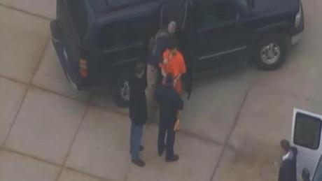 Marathon bombing suspect Dzhokhar Tsarnaev was seen on camera Dec. 18 returning to federal prison after an appearance in court.

