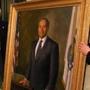 Outgoing Governor Deval Patrick addressed supporters during a State House reception after his portrait was unveiled.