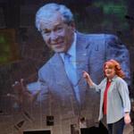 Karen MacDonald as Molly Ivins in The Lyric Stage Company of Boston production 