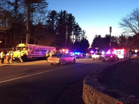 Fifteen children were taken to the hospital after the accident on Carver Road
