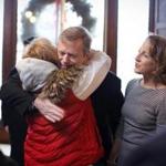 Governor Charlie Baker and his wife, Lauren, attended a hometown inaugural reception at Swampscott Town Hall on Sunday. 