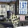 Gas prices were under two dollars a gallon at a service station in Leonia, N.J., on Friday.