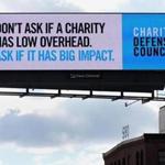 A Charity Defense Council billboard along the Southeast Expressway.