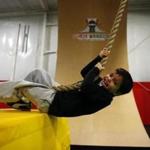 Kian Afsharian, 4, tested an ?American Ninja Warrior?-inspired course at Danvers?s Gymja Warrior. 