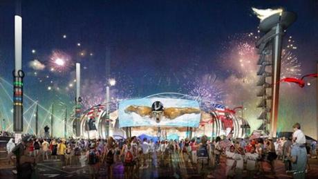 A conceptual rendering of what a removable Boston Olympic stadium would look like.
