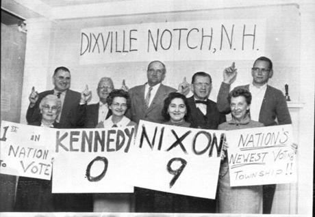 Dixville?s nine eligible voters on Election Day in 1960, the first election after the township was incorporated. 
