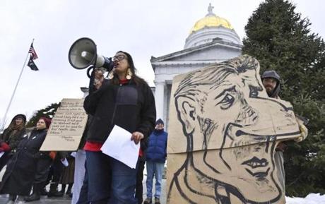 Demonstrators gathered on the steps of the State House in Montpelier on Dec. 18 for a rally in favor of single-payer health care, following Governor Peter Shumlin?s decision to pull the plug on Vermont?s single-payer plan.
