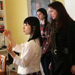 Marie Kondo tells Claudia Logan and her daughter Otti, 16, through an interpreter that there is much joy in their dining room. Kondo?s book  has sold 2 million copies worldwide.