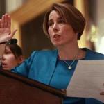 Maura Healey swore in the assistant attorneys general. 