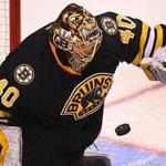 Tuukka Rask stopped a third-period shot as the Bruins finished off the visiting Coyotes on Saturday.