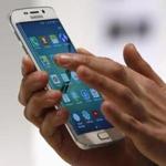 The new Samsung Galaxy S6 Edge smartphone.