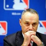 FILE - AUGUST 14, 2014: Major League Baseball executive Rob Manfred elected to succeed Bud Selig as new commissioner. NEW YORK, NY - NOVEMBER 22: Major League Baseball Executive Vice President Rob Manfred speaks at a news conference at MLB headquarters on November 22, 2011 in New York City. Commissioner Bud Selig announced a new five-year labor agreement between Major League Baseball and the Major League Baseball Players Association. (Photo by Patrick McDermott/Getty Images)