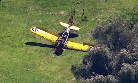 A small plane crash-landed on the Penmar Golf Course in Los Angeles on Thursday.
