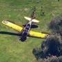 A small plane crash-landed on the Penmar Golf Course in Los Angeles on Thursday.