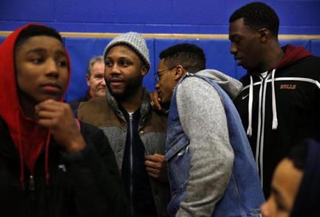 Cedric Correia, 19, of Dorchester, whispered to Kendrick Jackson at a basketball game in Braintree. 
