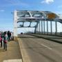 Strollers cross the Edmund Pettus Bridge in Selma, Ala., scene of the ?Bloody Sunday? confrontation that spurred the voting rights movement.