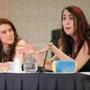 Brianna Wu (right) spoke during a live taping of the Isometric podcast at PAX East in Boston this weekend.