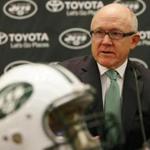 FLORHAM PARK, NJ - JANUARY 21: Woody Johnson, owner of the New York Jets addresses the media during a press conference to introduce new general manager Mike Maccagnan and head cowch Todd Bowles on January 21, 2015 in Florham Park, New Jersey. (Photo by Rich Schultz /Getty Images)