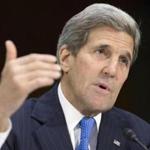 US Secretary of State John Kerry spoke during a Senate Foreign Relations Committee hearing on Wednesday.