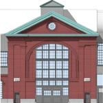 A rendering of the Chain Forge Building renovation.