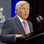 New England Patriots owner Robert Kraft addressed several topics over almost 25 minutes on Monday. (AP Photo/Mark Humphrey)