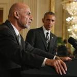 President Obama and Afghan President Ashram Ghani spoke at a news conference at the White House Tuesday.