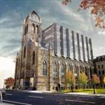 A rendering of the proposed development at 136 Shawmut Ave. in the South End, on the site of the former Holy Trinity German Catholic church.