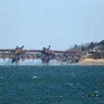 A large section of the Long Island Bridge was demolished earlier this month.