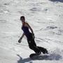Spring snowboarder at Killington in Vermont.