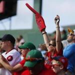 Boston, Massachusetts -- 09/10/2014-- Fans cheer during a game between the Red Sox and Orioles at Fenway Park in Boston, Massachusetts September 10, 2014. Jessica Rinaldi/Globe Staff Topic: 12soxfans Reporter: Peter Schworm