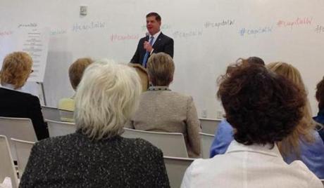 Mayor Walsh was a late addition to the conference lineup. 
