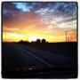 SMALL FILE SIZE - INSTRAGRAM PHOTO Sunset on I-80 West. On the road to Iowa. (Tom Farragher/Globe Staff)