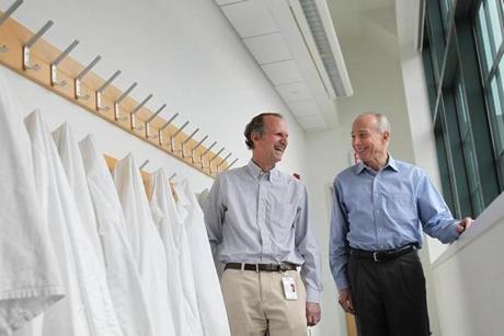 Mark C. Fishman (right) and Glenn Dranoff (left) are leading the Novartis cancer immunotherapy push.
