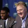 Larry Bird (right) is among those who have joined a new 30-member board of directors.