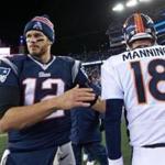 Tom Brady and Peyton Manning will be meeting in prime time again in 2015, this time at Denver in Week 12. (File/Jim Davis/Globe Staff) 