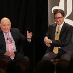 Jack Welch and John Henry shared a light moment on stage Wednesday.