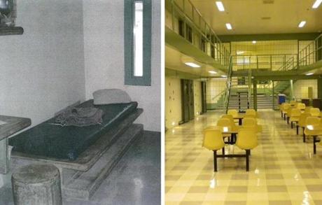 The interior of the US Penitentiary Administrative Maximum Facility is stark, quiet, and very clean.
