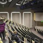 A 600-seat auditorium, a black box theater, and soundproofed practice rooms are among the features at the new high school.