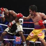 Floyd Mayweather?s best statement Saturday night vs. Manny Pacquiao (right) was that his legs are still fit for flight.