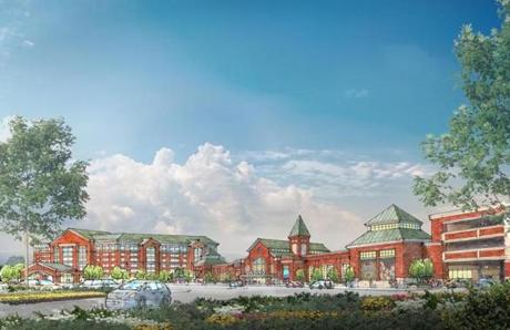 An artist's rendering of a proposed casino in Brockton.
